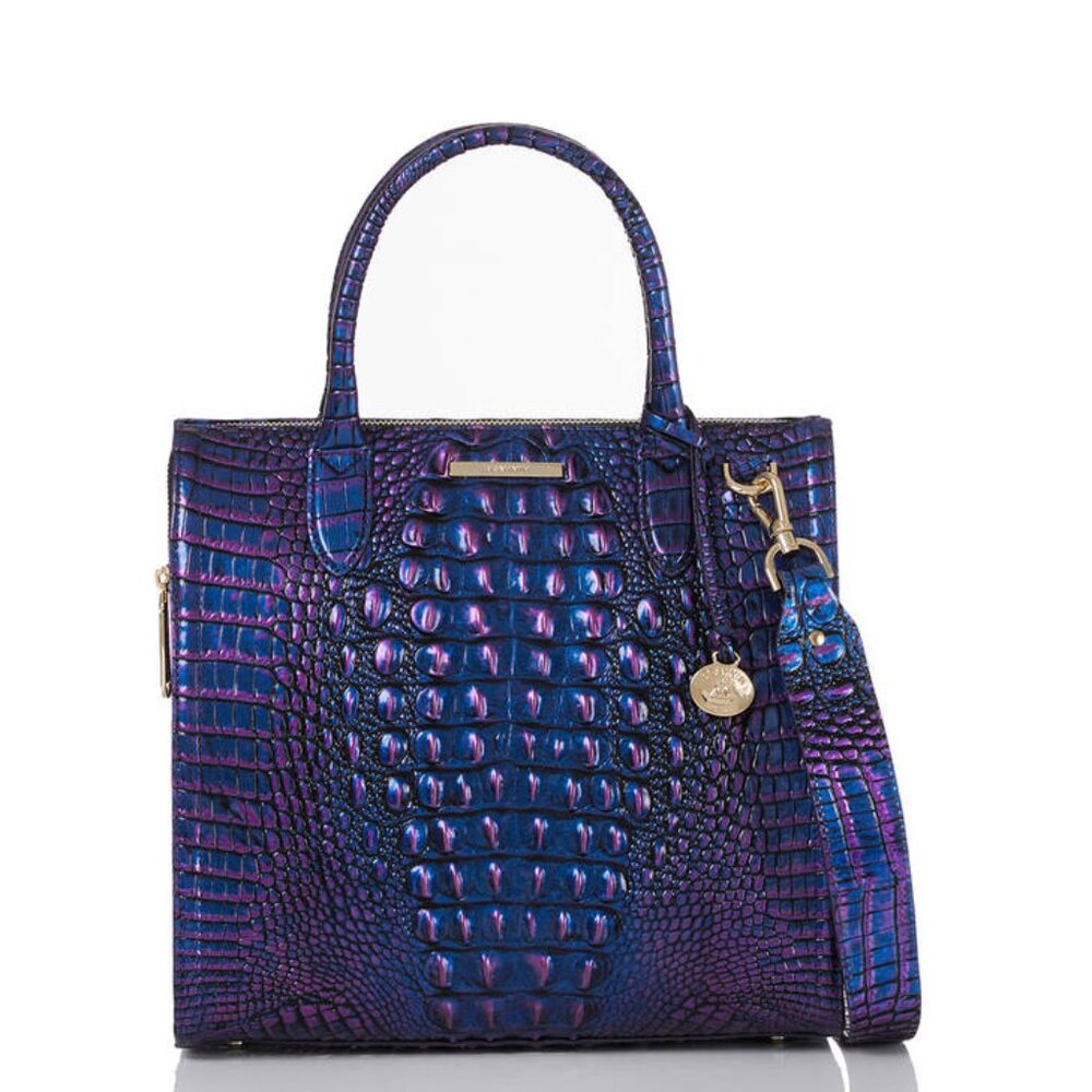 BRAHMIN Melbourne Collection Neptune Metallic Caroline -New W/Tags